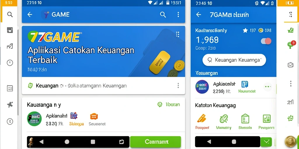 Antarmuka 7GAME yang intuitif untuk catatan keuangan.