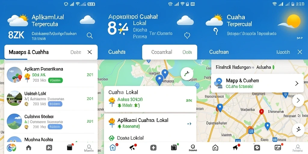 Tampilan antarmuka utama aplikasi Cuaca Lokal 8ZK yang informatif.