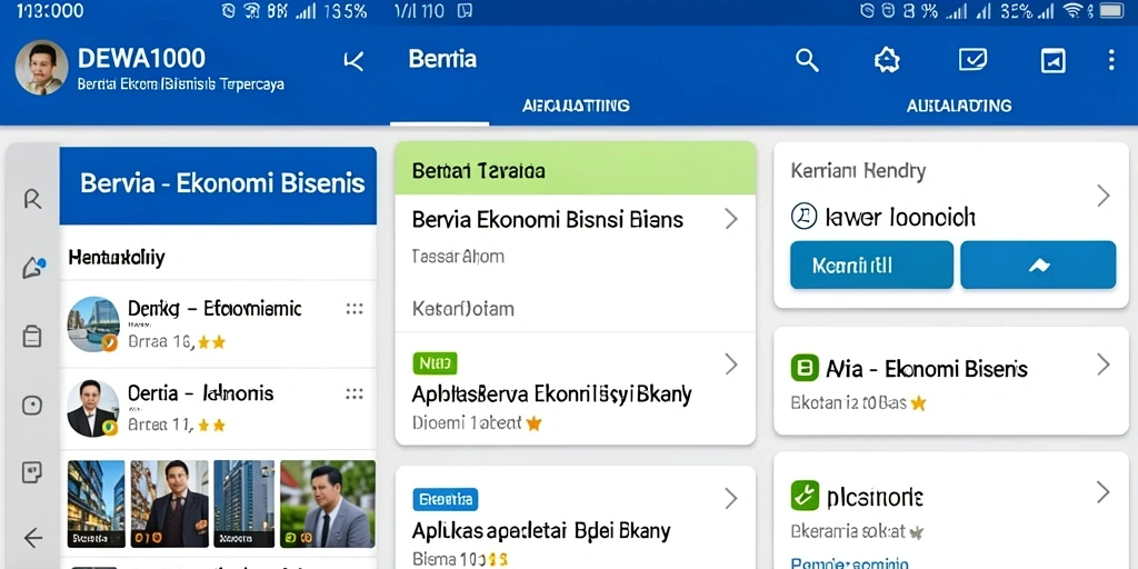 Tampilan antarmuka aplikasi DEWA1000 yang modern dan informatif.