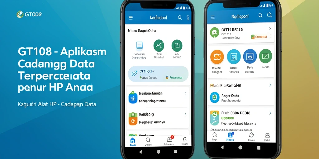 Antarmuka GT108 yang bersih dan mudah digunakan untuk cadangan data.