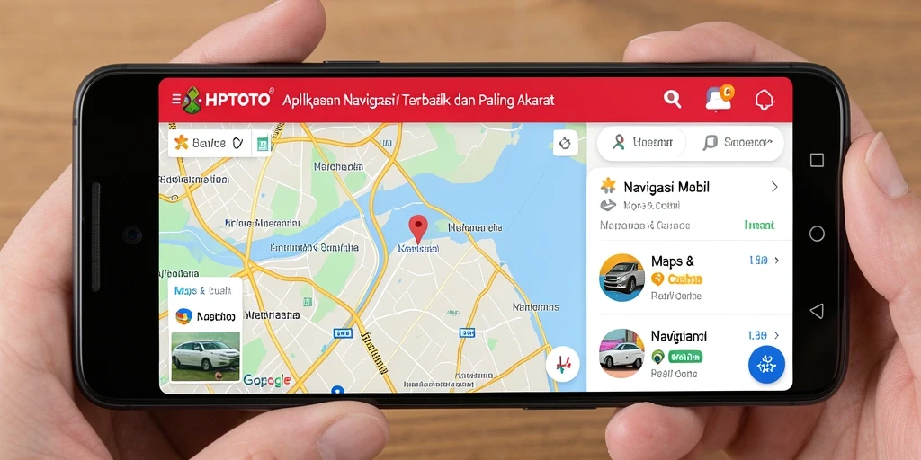 Antarmuka aplikasi HPTOTO menunjukkan fitur Navigasi Mobil yang user-friendly.