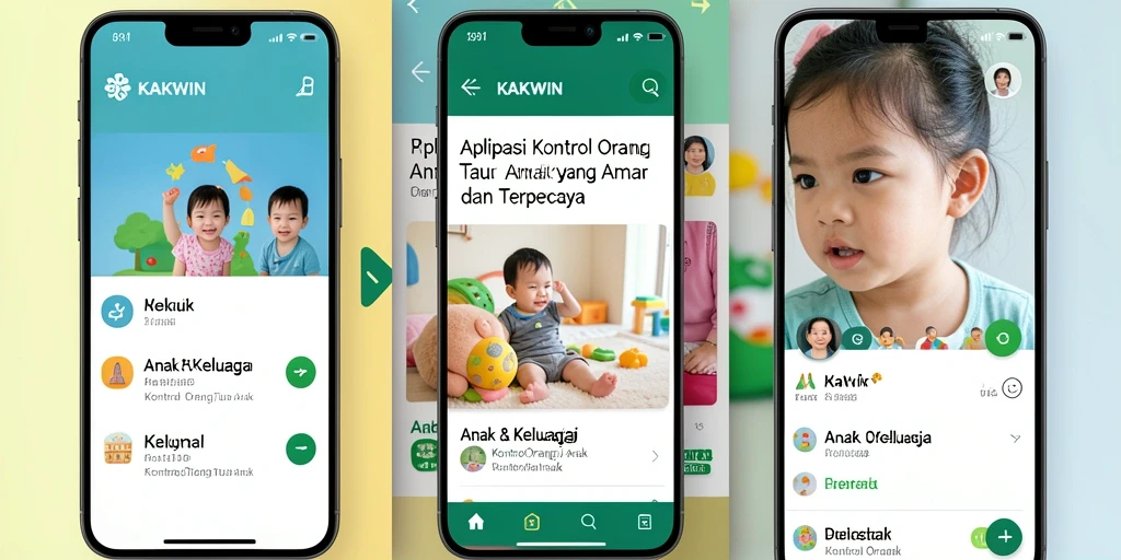 Antarmuka KAKWIN yang intuitif dan ramah untuk orang tua dan anak.