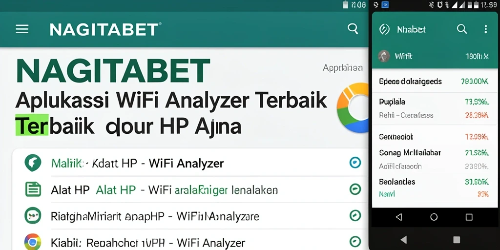 Antarmuka intuitif aplikasi NAGITABET sebagai WiFi Analyzer.