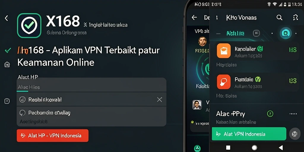 Antarmuka pengguna X168 yang mudah dipahami untuk VPN Indonesia.